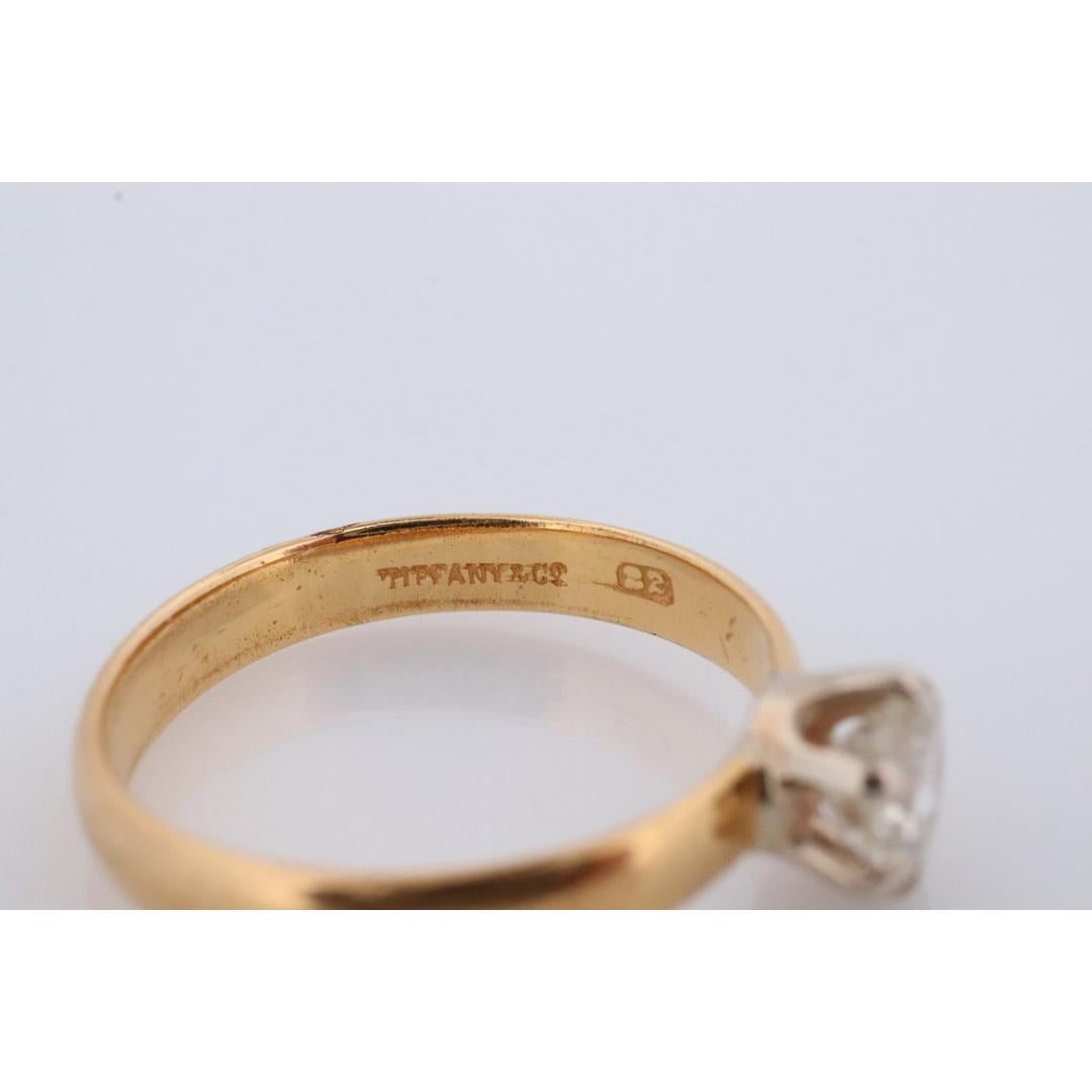 22k Tiffany and Co. Diamond solitaire. Diamond rated at 0.50ct. Extremely rare. For Sale 3