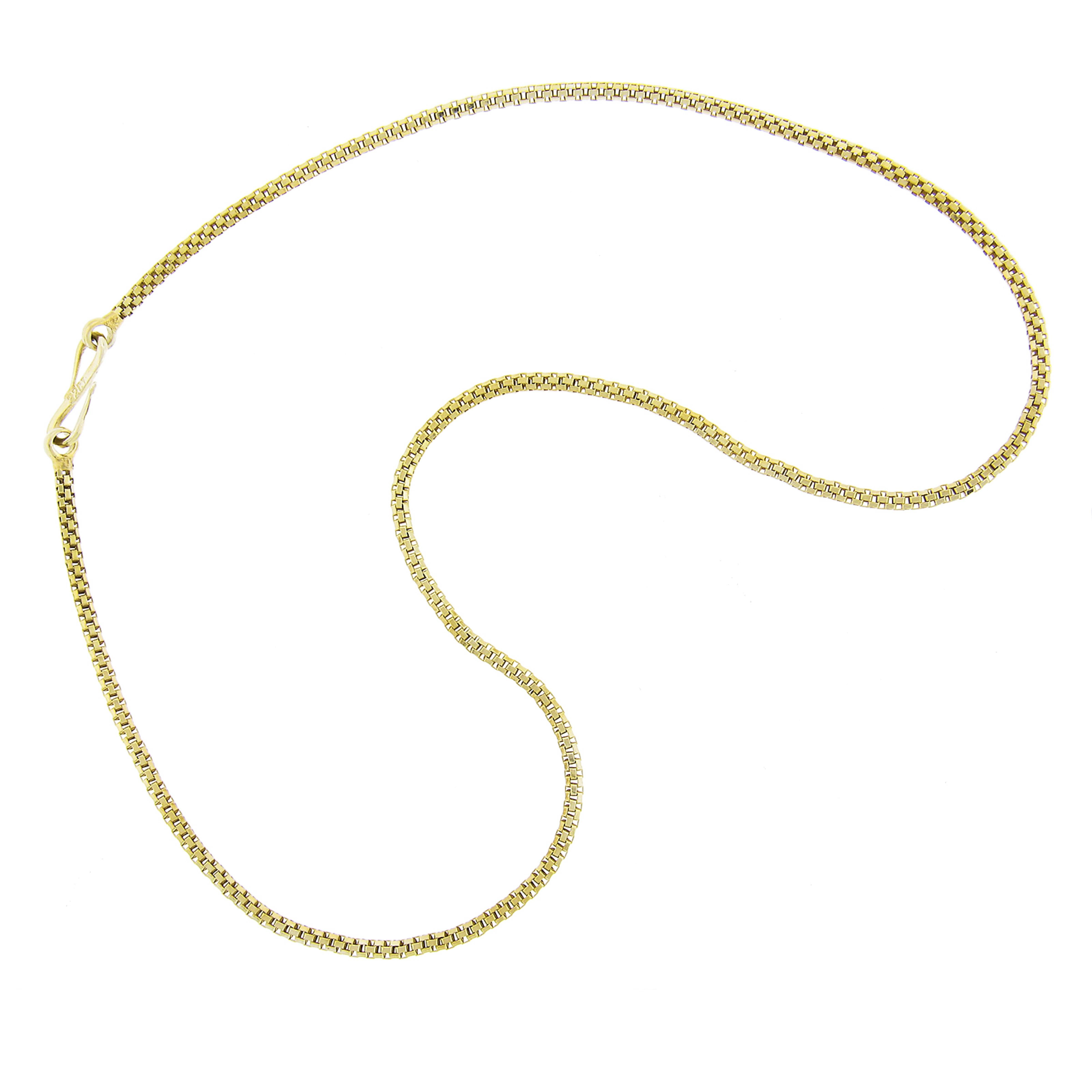 Collier en or jaune 22k avec chaîne à maillons en forme de tube Popcorn et fermoir à crochet en or jaune 22k Excellent état à Montclair, NJ