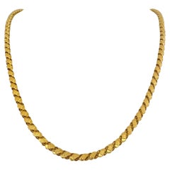 22k Gelbgold 20g Perlen 5mm Ausgefallene Gliederkette Halskette 24"