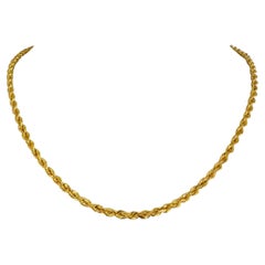 22k Gelbgold 21,6g Massivdiamantschliff 3mm Seilkette Halskette 18"