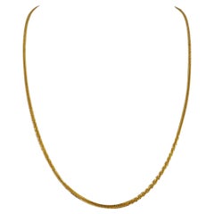 Oro giallo 22k 8,2g Collana a maglie scintillanti attorcigliate da 2mm 22"