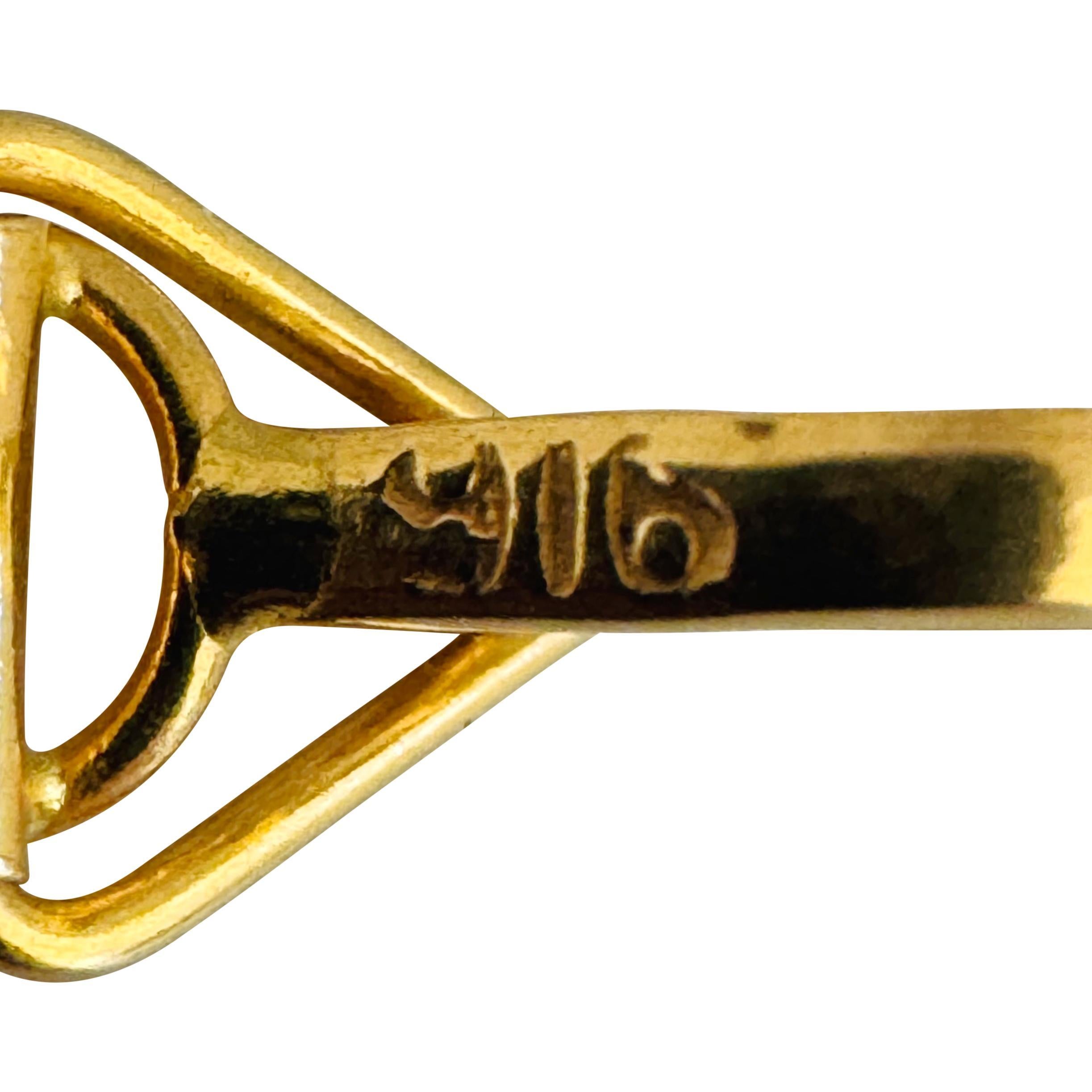 Collar de oro amarillo de 22 quilates con perlas de ónix de fantasía y circonitas de 8,5 g y colgante de circonitas de 19 pulgadas 3