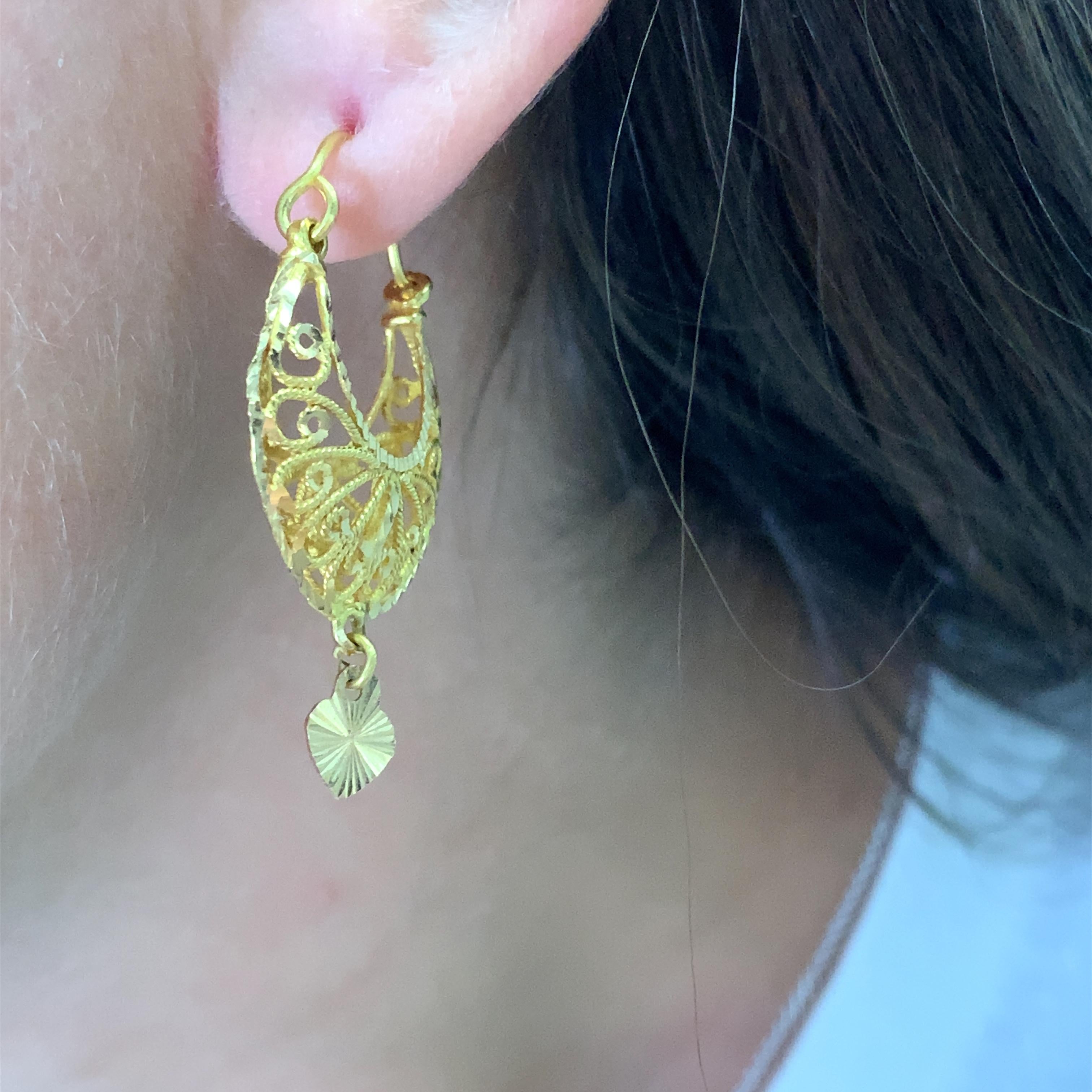 22k earrings gold