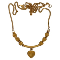 22K Yellow Gold, Heart Love Necklace, Pendant, 12.23g
