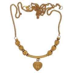 22K Yellow Gold, Heart Love Necklace, Pendant, 12.23g