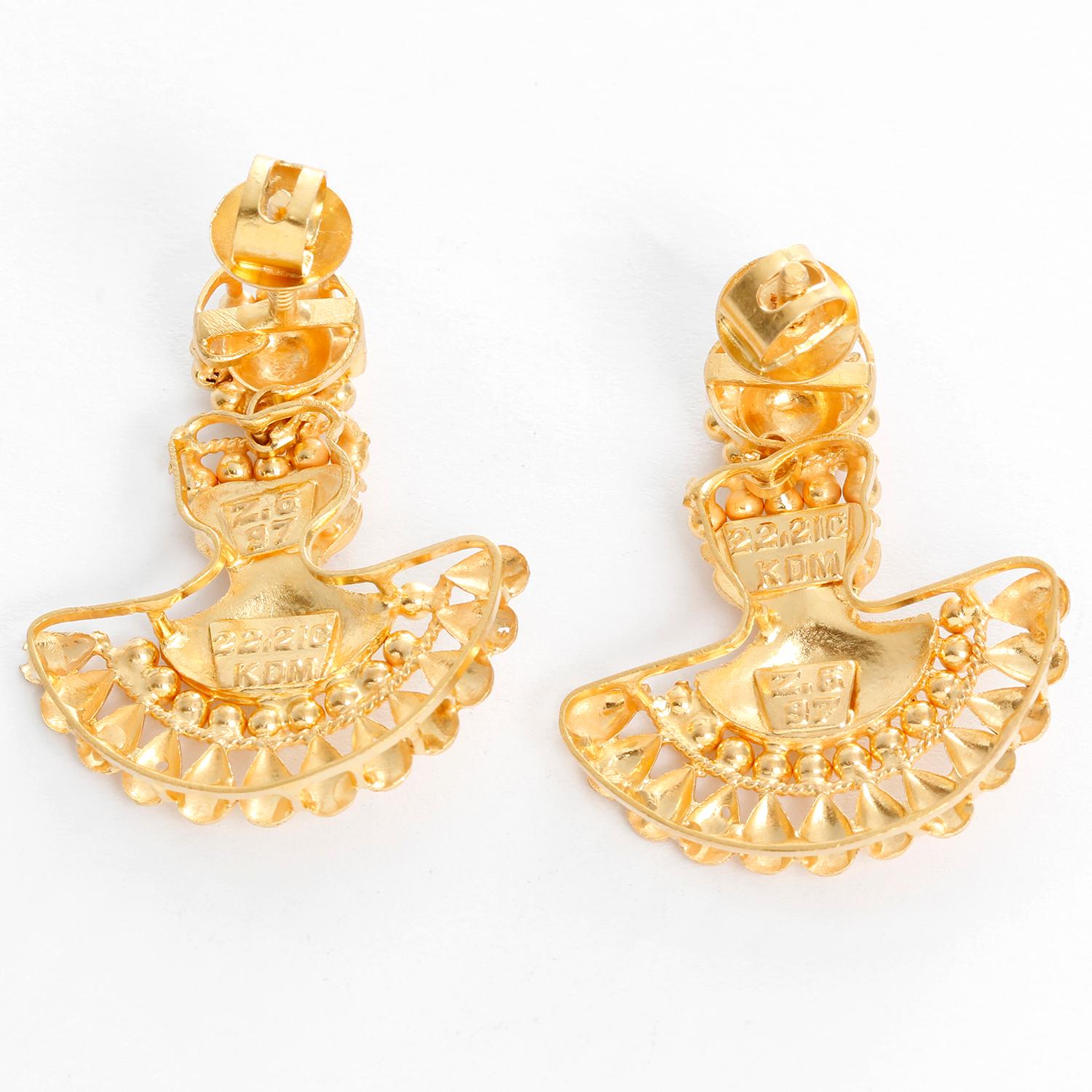 6 ana gold earrings design