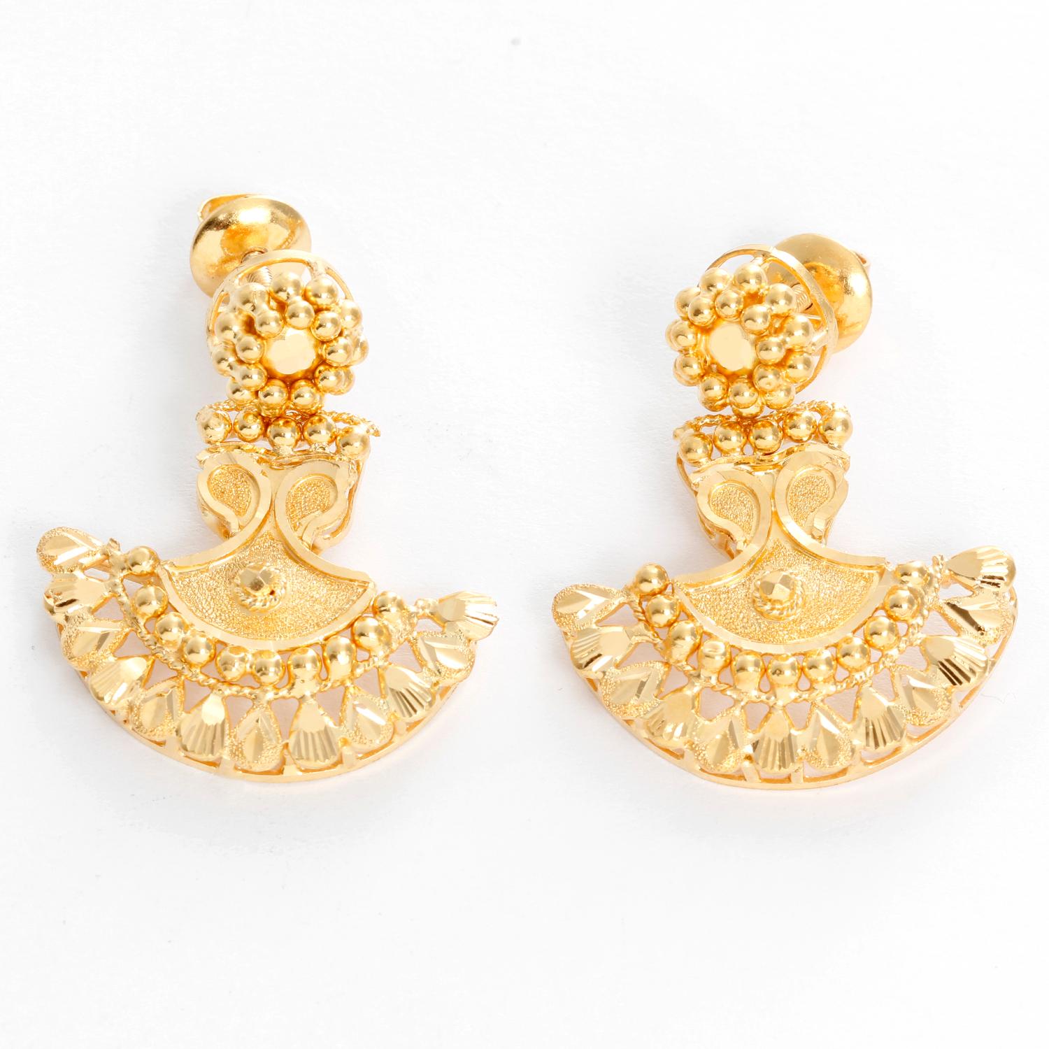 indian 22ct gold earrings uk