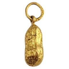 22K Yellow Gold Peanut Charm