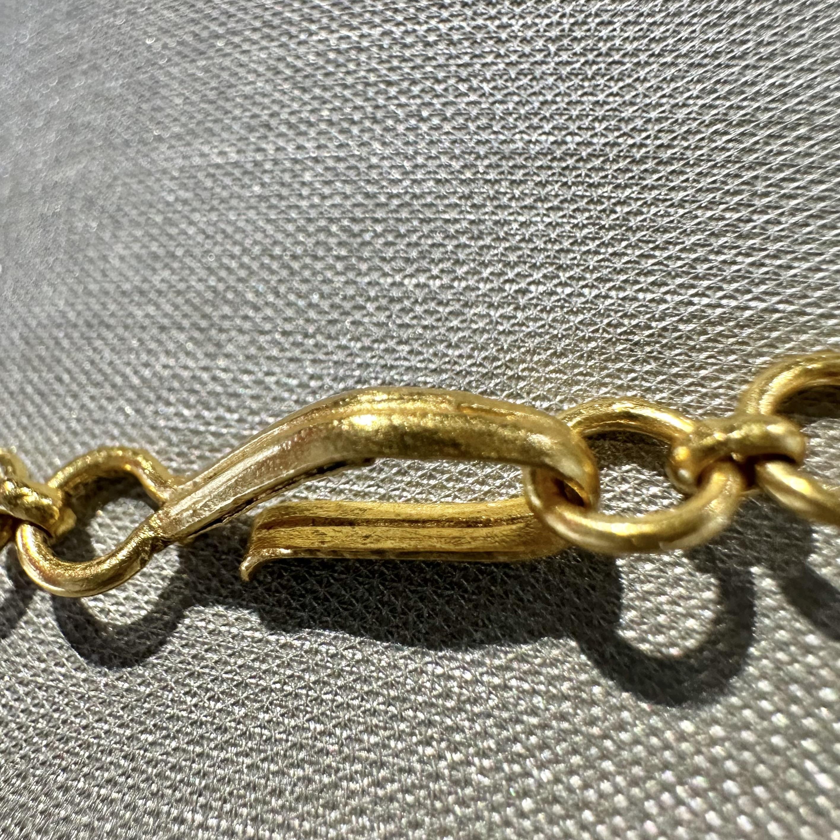 Women's 22k Yellow Gold Signed KDM Earrings and Necklace Set