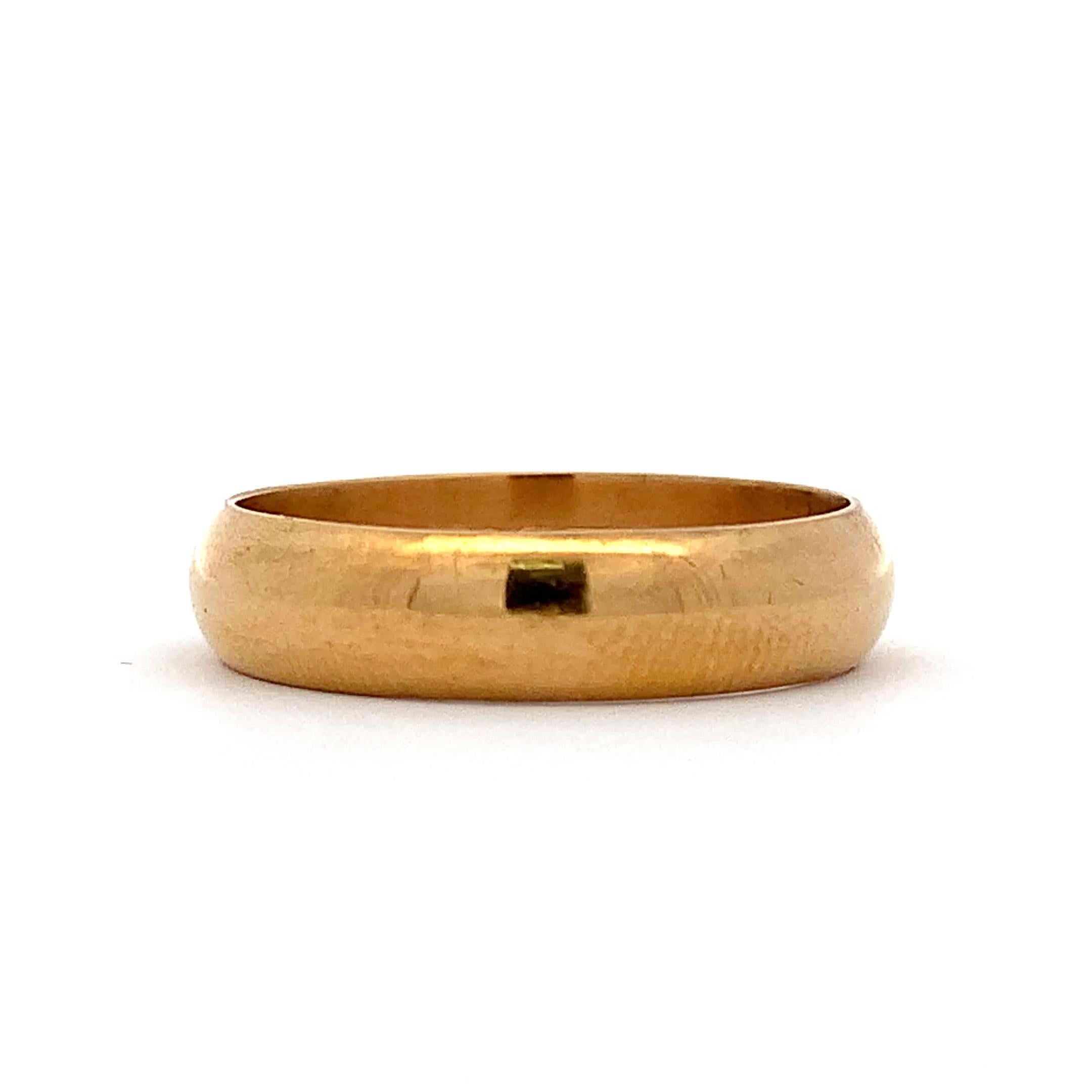22k Gelbgold breiter schlichter Ehering 5.5mm im Zustand „Neu“ im Angebot in London, GB