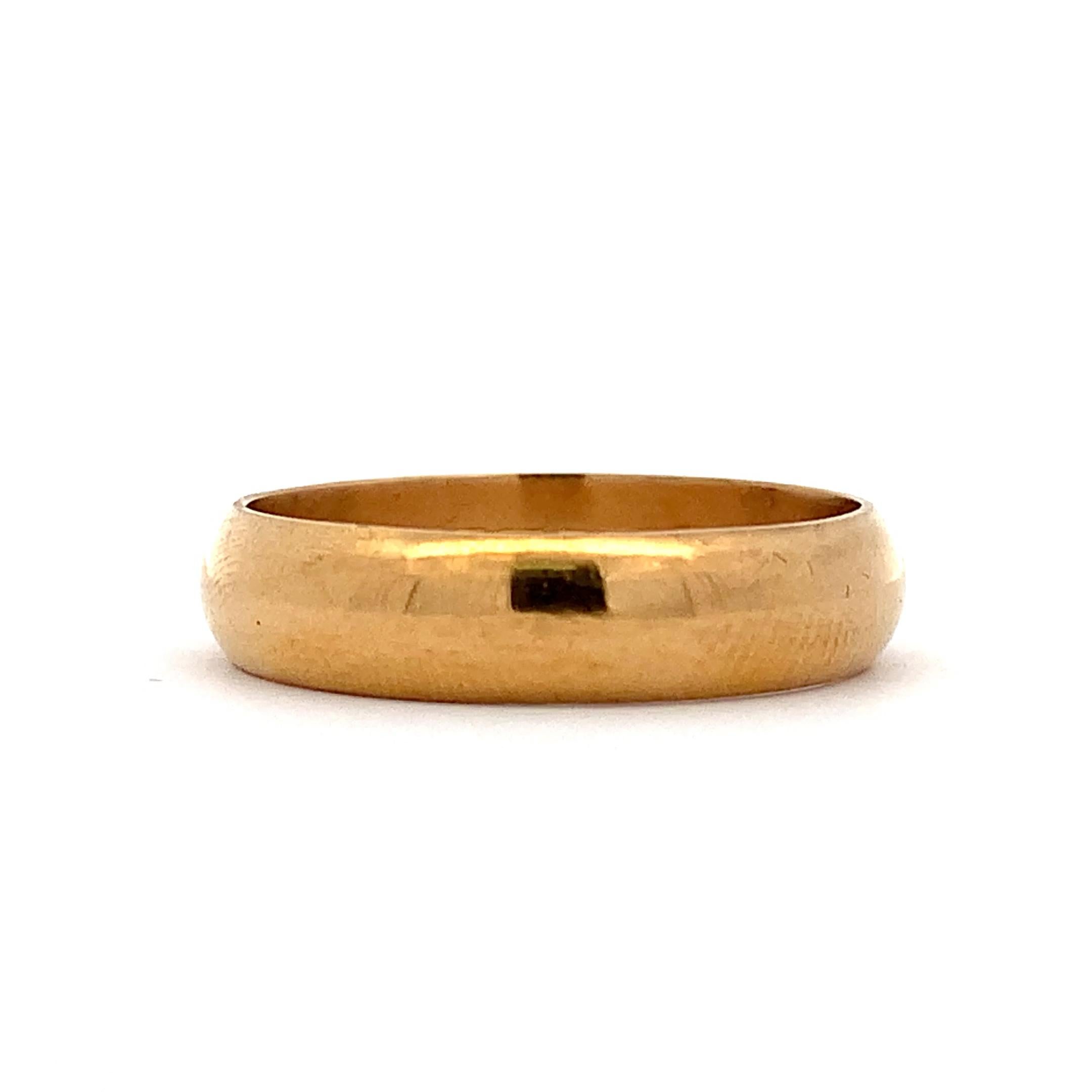 22k Gelbgold breiter schlichter Ehering 5.5mm im Angebot 1
