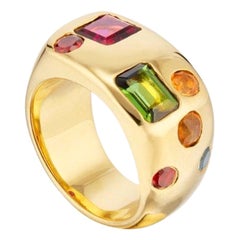 22KGV Mosaic Signet with Semi Precious Faceted Stones