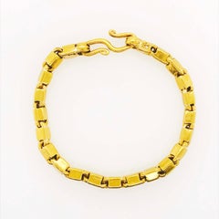 22k Baht Chain Bracelet Extra Large XL Long Thick 22 Karat Pure Gold, 22kt, 22k