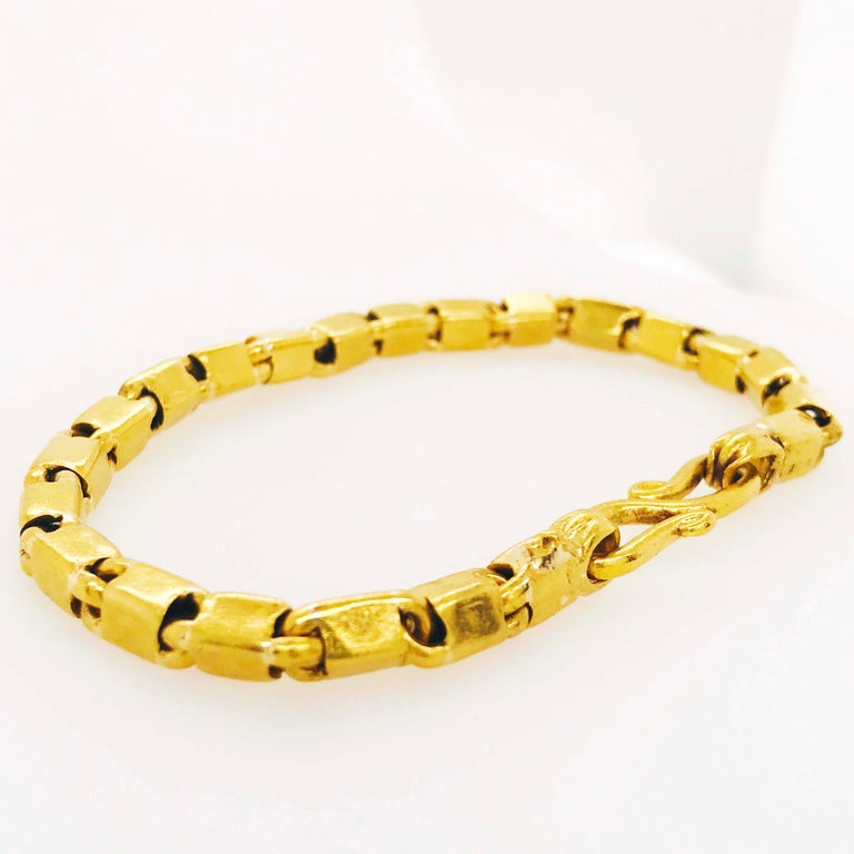 22k Baht Chain Bracelet Extra Large XL Long Thick 22 Karat Pure Gold