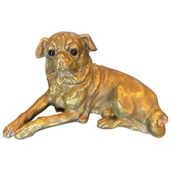 Vintage 22kt Gilt Chinese Pug, 1970s