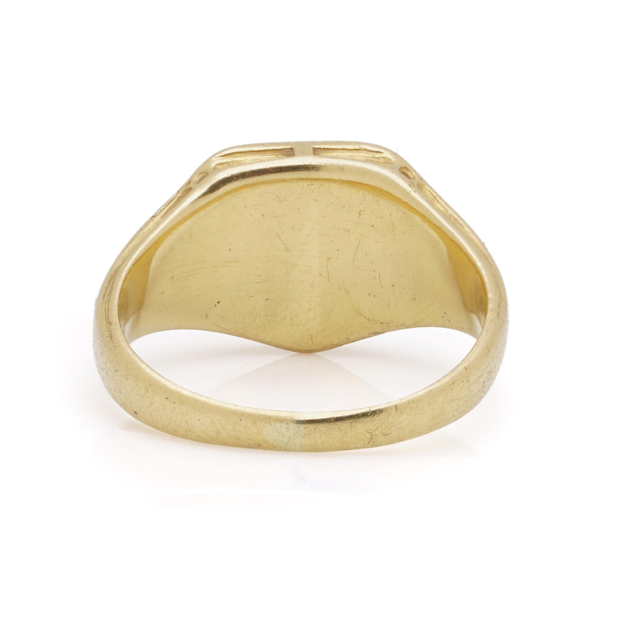 22kt Gold und Blutstein Intaglio Siegelring im Angebot 1