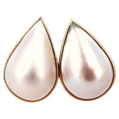 Mabe Pearls Earrings 14kt Gold
