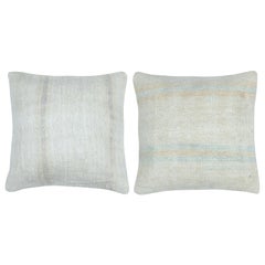 22"x22" SET OF 2 - Ethnic Handwoven Cushion Covers. Turkish Kilim Throw Pillows