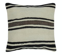 22"x22" SET OF 2 - Vintage Cushion Covers. Flatweave Kilim Accent Pillows