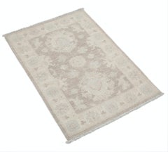 2.2x3 ft Hand Knotted Small Turkish Wool Rug. Handmade Traditional Accent Rug