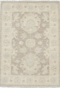 2.2x3 ft Hand Knotted Small Turkish Wool Rug. Handmade Traditional Accent Rug