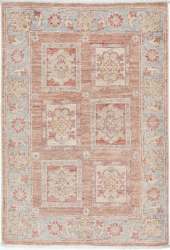 2.2x3 ft handgeknüpfter türkischer Wollteppich für traditionelle Innenräume