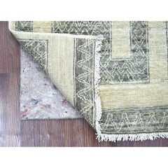 2'2 "x3' Elfenbein Marokkanisch Berber Einfluss Labyrinth Design Handgeknüpft Wolle Matte Teppich