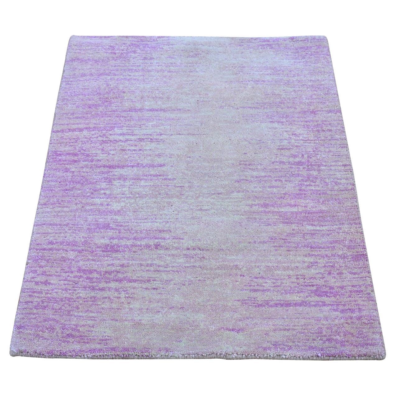2
2 "x3
3" Reine Wolle Nur Ombre Design Rosa mit Hauch von Elfenbein Teppich