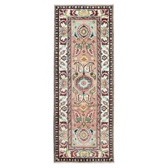2
2 "x6
 Beaver Brown Kazak with Tribal Design Hand Knoted All Wool Runner Rugs (Tappeto da corsa in lana annodato a mano)