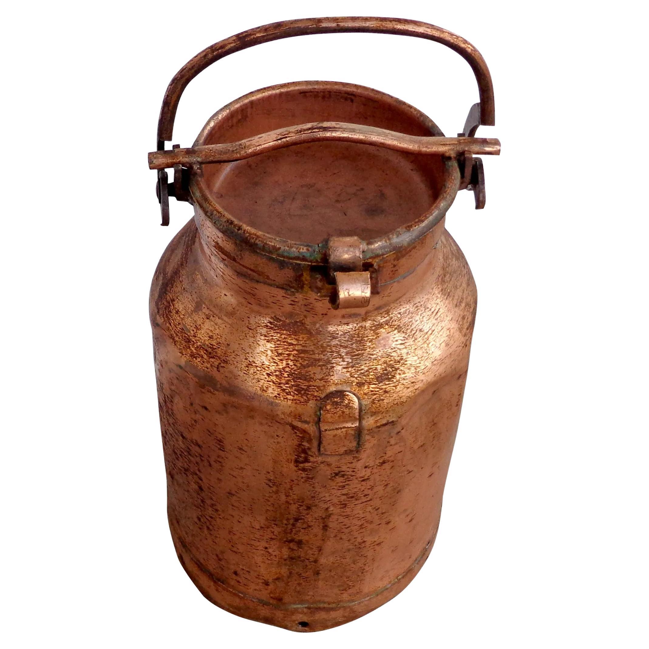 Antique Brass Milk Can For Sale