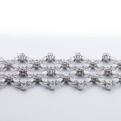 23 Carat Diamond Lattice Gold Link Bracelet