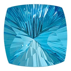 23 Carat German Fantasy Cushion Cut Swiss Blue Topaz Natural Gemstone