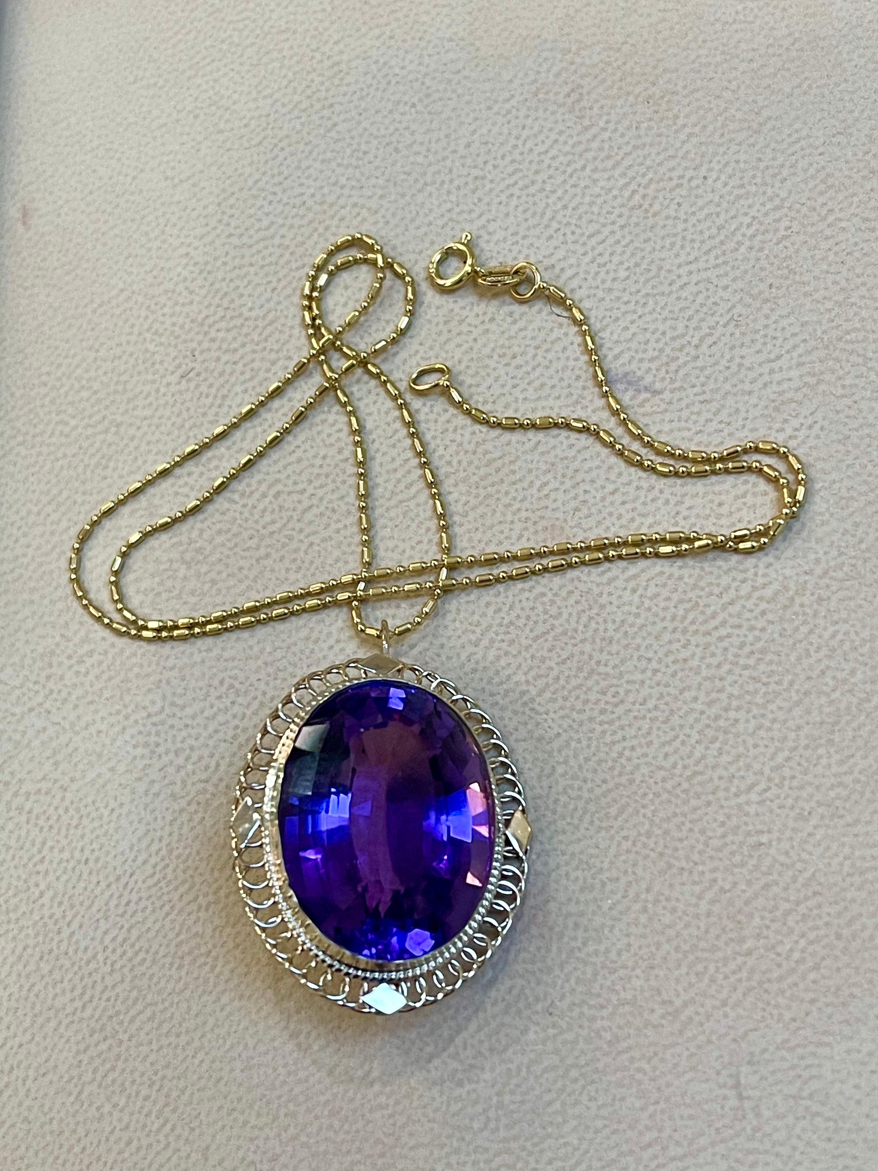 vintage amethyst pendant