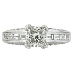 2.3 Carat Princess Diamond Ring Brilliant White 14K Gold Effortless Elegance