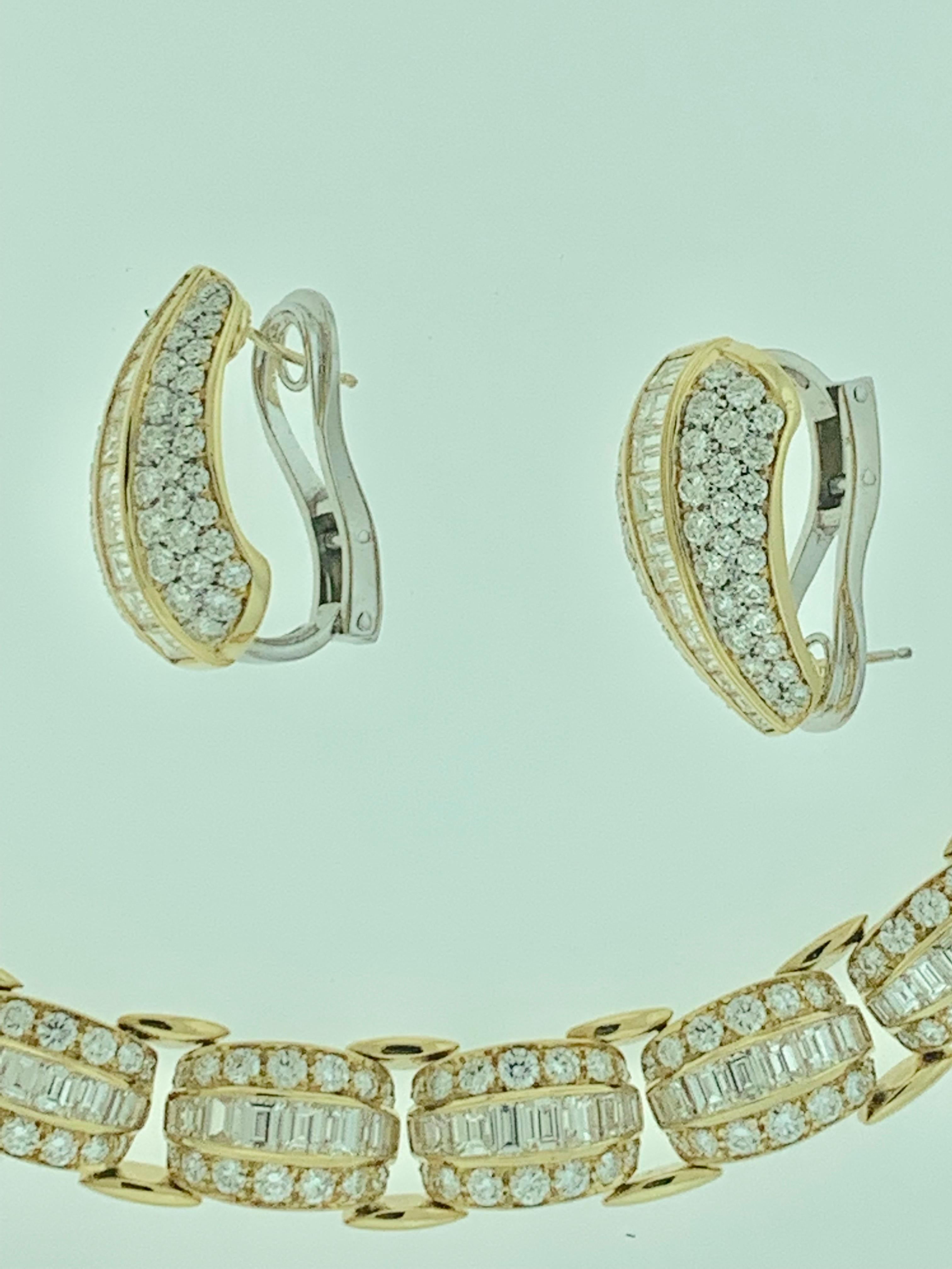 23 Ct Diamond Necklace & Earrings Bridal Suite by Star Forest 105 Gm 18 K Gold 3