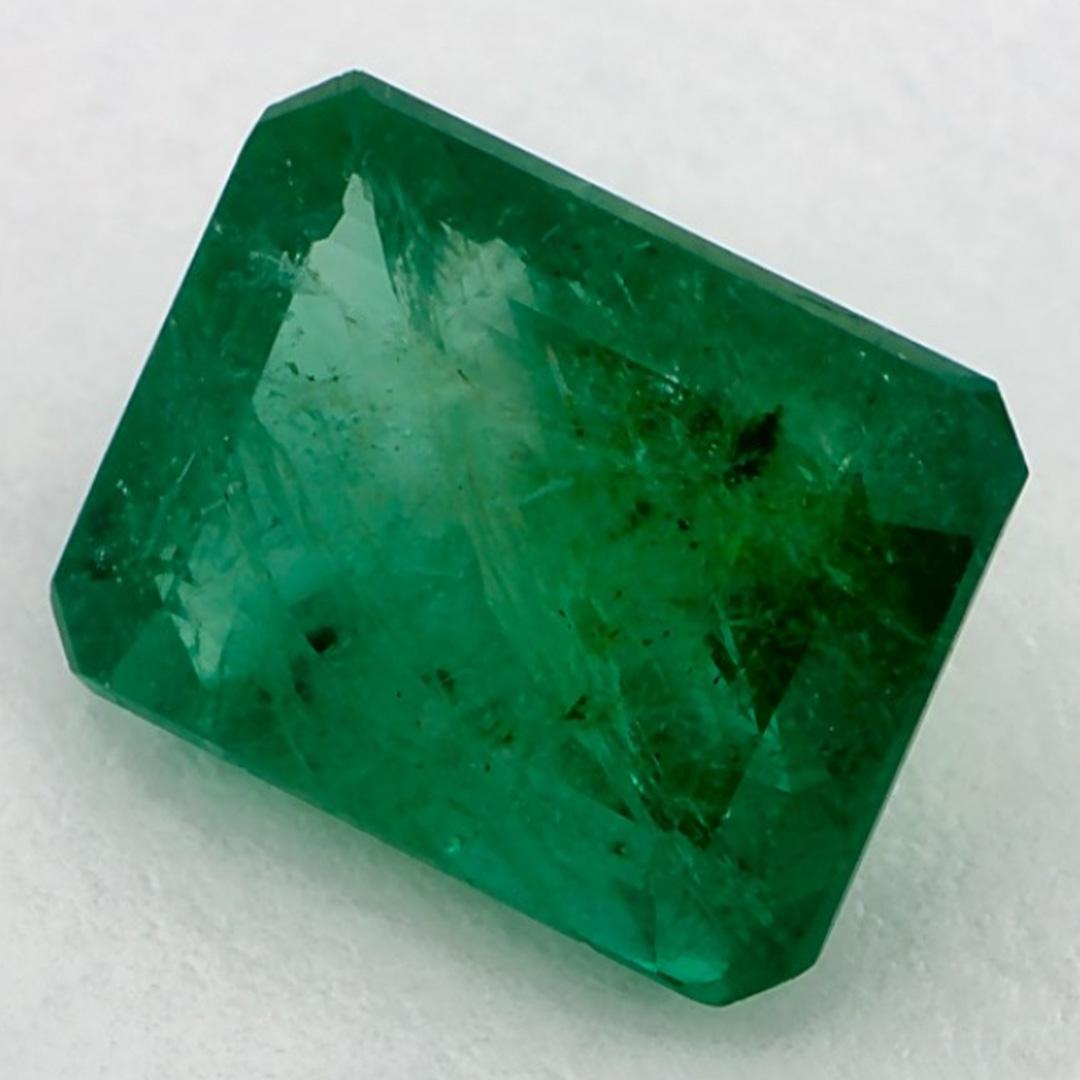 Octagon Cut 2.3 Ct Emerald Octagon Loose Gemstone For Sale