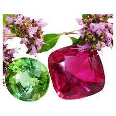 Seltener 23 Karat rot-Rosa Rubellit Turmalin Afghanistan erstaunlicher Rubin helle Farbe