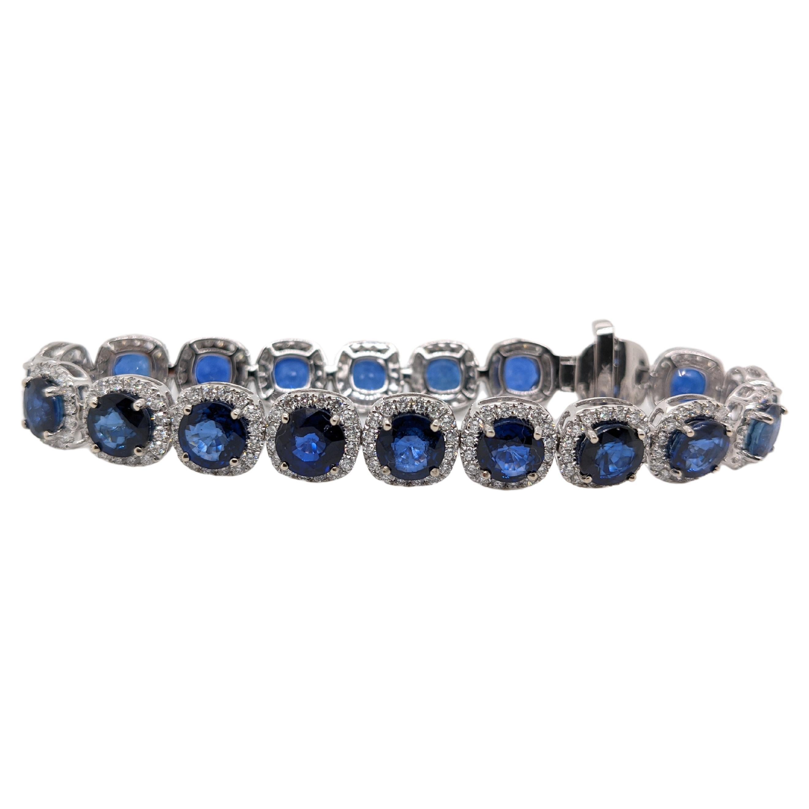 Natural Sapphire and Diamond Tennis Bracelet For Sale at 1stDibs natural sapphire bracelet