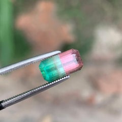 2.3 cts Rare Bicolor Pink Green Tourmaline Gemstone for Jewellery 10 mm