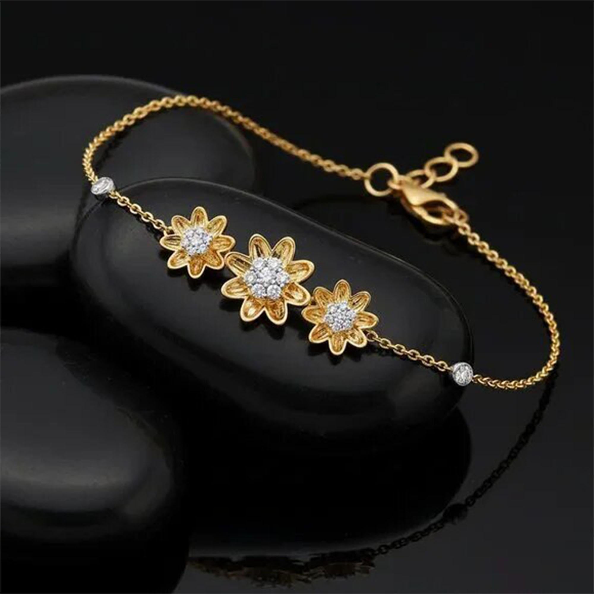 23 Fancy Golden 14K (or 18k upon request) Yellow Gold Diamond Link ...