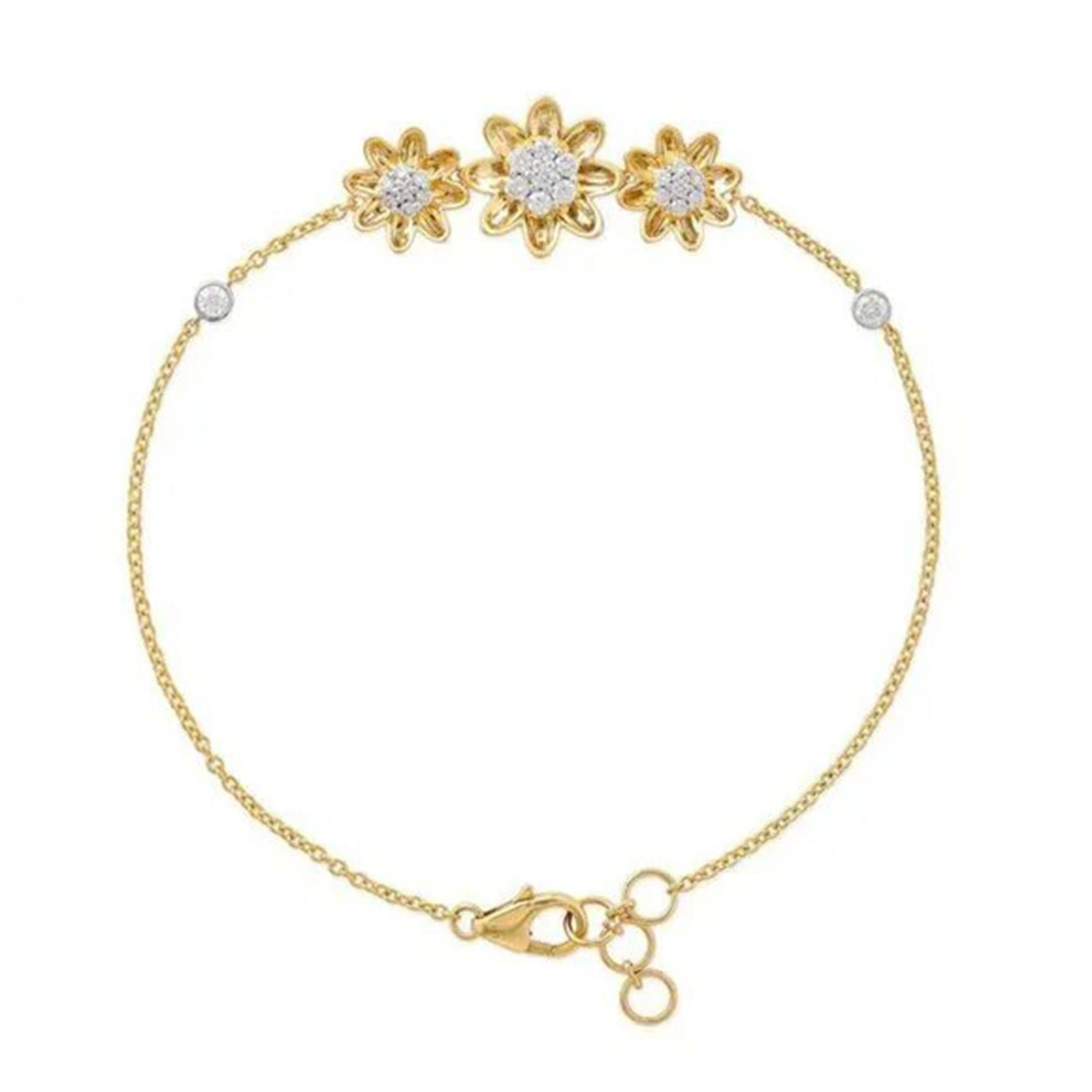 23 Fancy Golden 14K (or 18k upon request) Yellow Gold Diamond Link ...