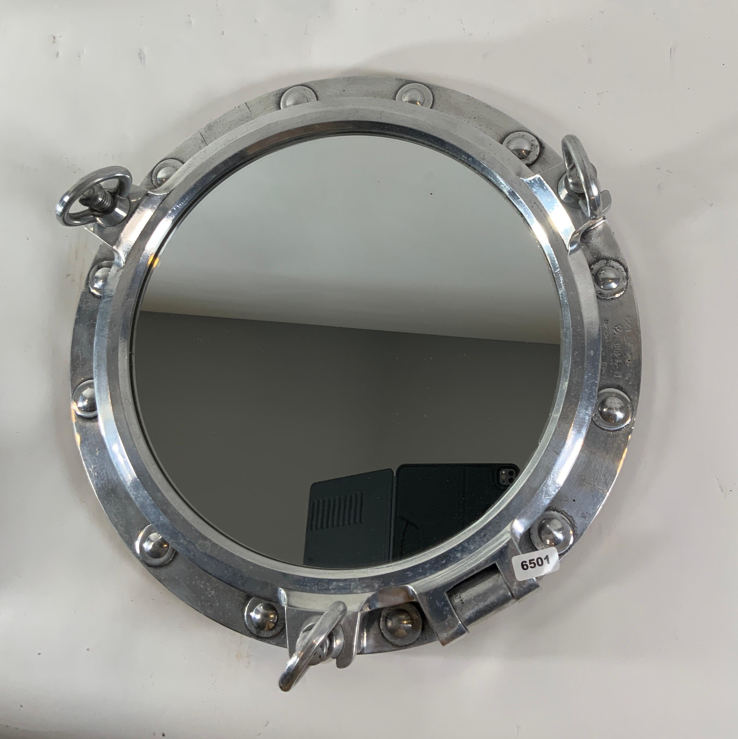 Aluminum Ship’s Porthole Mirror For Sale 6