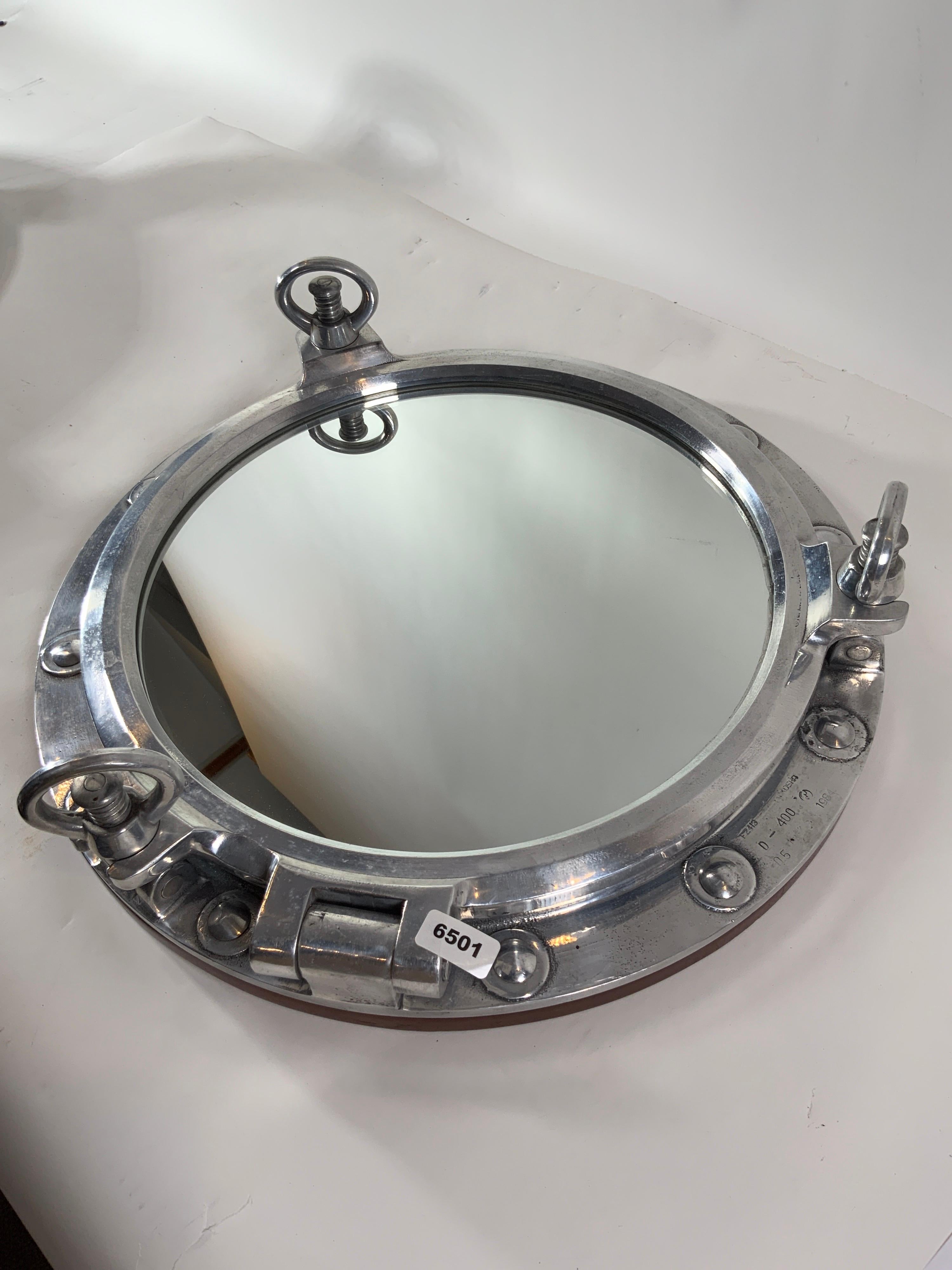 Aluminum Ship’s Porthole Mirror For Sale 2