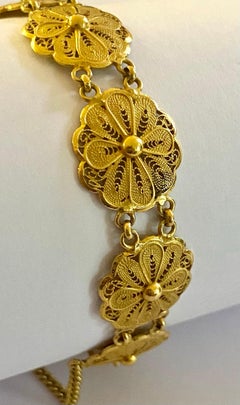 23 Karat Filigree Bracelet, Dutch East Indies, 1930