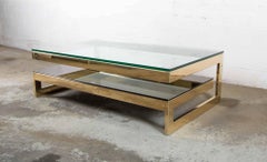 23 Karat Gold Leaf G-Shaped Coffee Table by Belgo Chrome