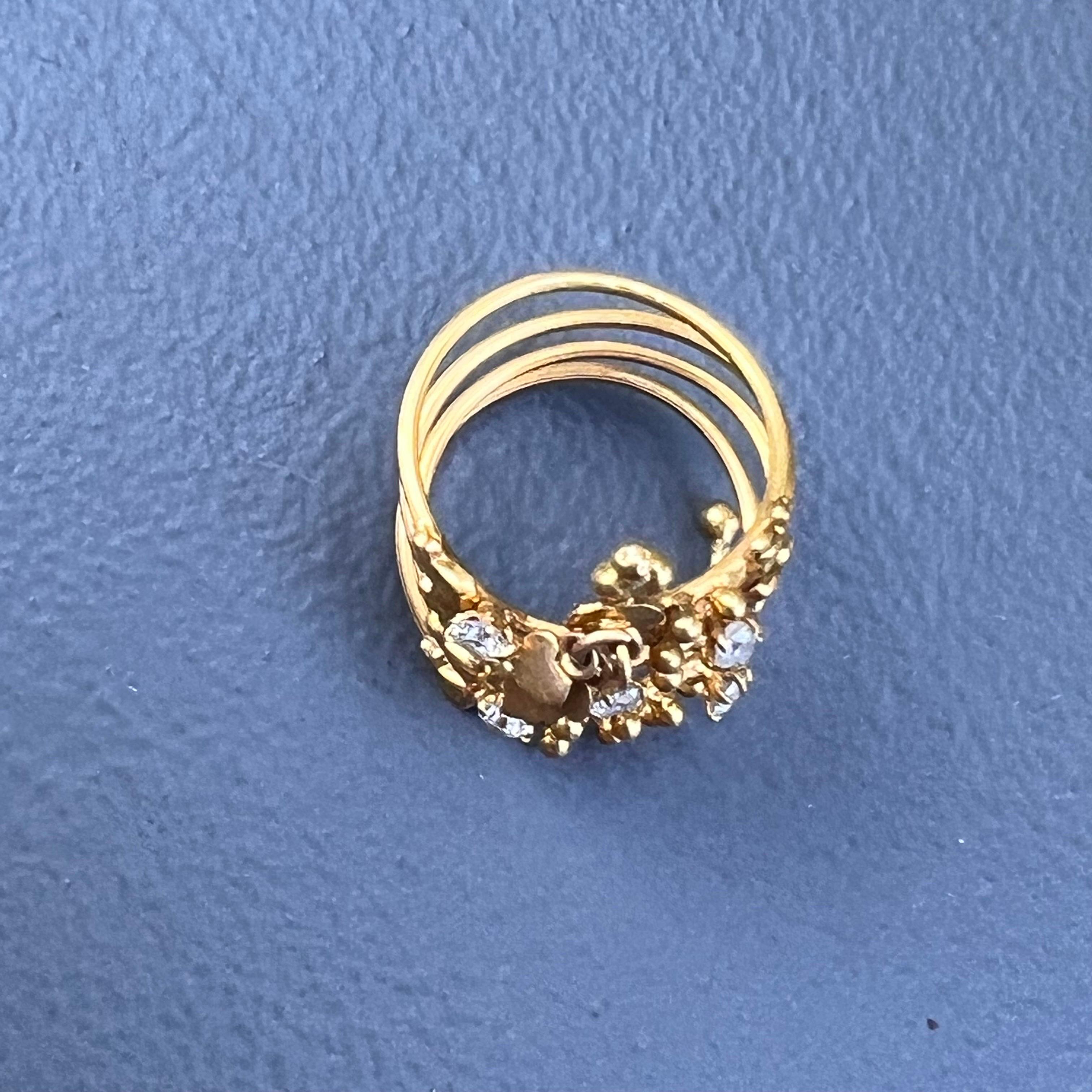 Women's 23 Karat solid gold coiled Ring Handmade Jewelry  For Sale