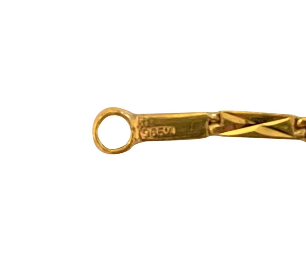 23 Karat Yellow Gold Heavy Diamond Cut Box Bar Link Chain Necklace 2