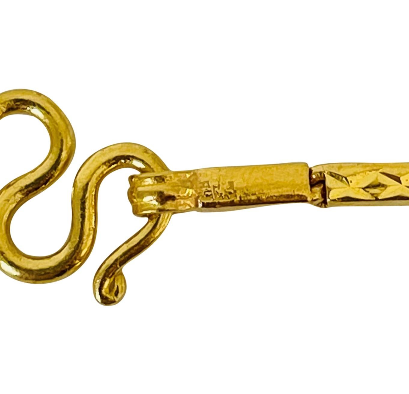 23 Karat Yellow Gold Heavy Diamond Cut Box Bar Link Chain Necklace 3