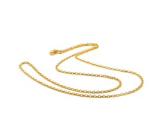 23 Karat Yellow Gold Oval Link Chain