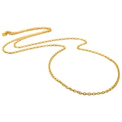 23 Karat Yellow Gold Oval Link Chain